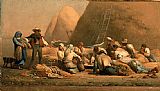 Jean Francois Millet Canvas Paintings - Harvesters Resting